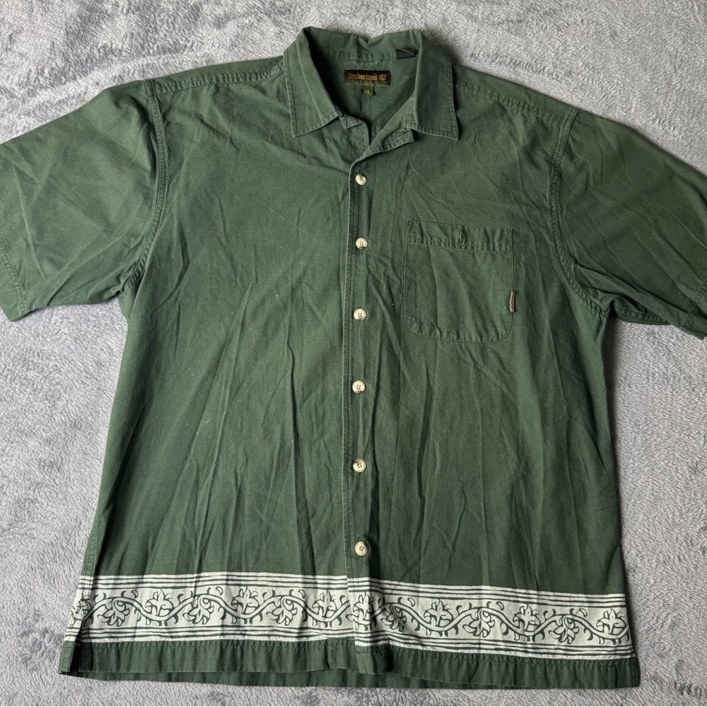 Timberland Green Casual Button Down Shirt